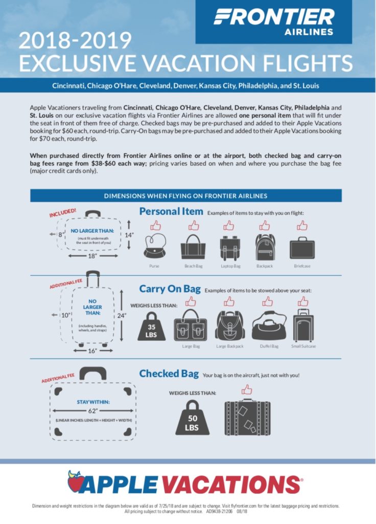 baggage fees frontier